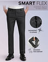 Arrow Sport Solid Mid Rise Autoflex Trousers