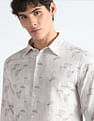 Flying Machine Tropical Print Cotton Shirt