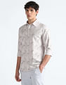 Flying Machine Tropical Print Cotton Shirt