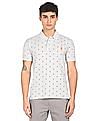 U.S. Polo Assn. Ribbed Collar Printed Polo Shirt