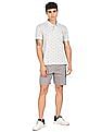 U.S. Polo Assn. Ribbed Collar Printed Polo Shirt
