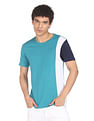 Flying Machine Pure Cotton Colour Block T-Shirt