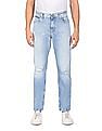 Tommy Hilfiger Men Blue Ryan Regular Straight Fit Distressed Jeans