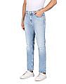 Tommy Hilfiger Men Blue Ryan Regular Straight Fit Distressed Jeans
