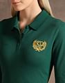 U.S. Polo Assn. Women Crest Logo Long Sleeve Polo Shirt