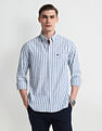 Arrow Sport Slim Cotton Vertical Stripes Shirt