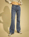 Flying Machine Women Bootcut Stretchable Acidwash Jeans