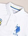 U.S. Polo Assn. Argentina Flag Appliqued Pique Polo Shirt
