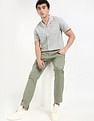 Tommy Hilfiger Kids Green Solid Trousers for Fresh Look