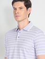 Arrow Mercerised Cotton Horizontal Stripe Polo Shirt