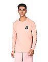 Aeropostale Men Pink Long Sleeve Solid T-Shirt