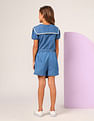 U.S. Polo Assn. Kids Girls Chambray Solid Skorts