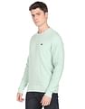Arrow Sports Crew Neck Patterned Knit Sweater