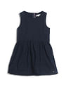 Tommy Hilfiger Kids Girls Embroidered Monogram A-Line Dress