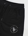 U.S. Polo Assn. Denim Co. Mid Rise Logo Print Solid Track Pants
