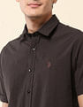 U.S. Polo Assn. Textured Pure Cotton Shirt