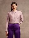 U.S. Polo Assn. Women Brand Embroidered Vertical Stripe Shirt