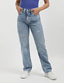 Calvin Klein High Rise Straight Fit Jeans