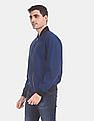 Calvin Klein Men Royal Blue Long Sleeve Zip Up Bomber Jacket