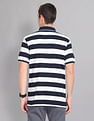 AD by Arvind Horizontal Stripe Moistex Finish Polo Shirt