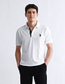 USPA Active Solid Slim Fit Polo Shirt
