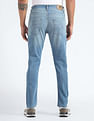 Flying Machine Slash Slim Tapered Fit Mid Rise Jeans