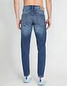 Flying Machine Slash Slim Tapered Fit Mid Rise Jeans