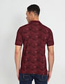Flying Machine Tropical Print Cotton Polo Shirt