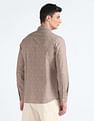 Flying Machine Geometric Print Cotton Shirt