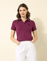 U.S. Polo Assn. Women Regular Fit Solid Polo Shirt