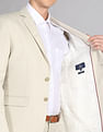 AD by Arvind Tailored Regular Fit Patterned Two Piece Suit