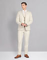 AD by Arvind Tailored Regular Fit Patterned Two Piece Suit