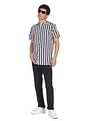 Flying Machine Mandarin Collar Cotton Shirt