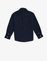 Tommy Hilfiger Kids Boys Solid Regular Fit Seersucker Shirt