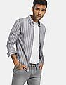 U.S. Polo Assn. Spread Collar Striped Casual Shirt