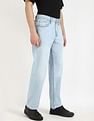 Calvin Klein Jeans Light-Wash Straight-Fit Mid Rise Jeans