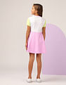 U.S. Polo Assn. Kids Girls Colorblocked Fit And Flare Dress