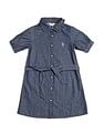 U.S. Polo Assn. Kids Girls Solid Denim Shirt Dress