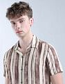 Flying Machine Vertical Striped Color Of Home Shirt