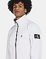 Calvin Klein Men White Zip Up Harrington Jacket