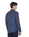 Flying Machine Spread Collar Tartan Check Twill Shirt