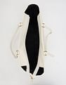 Tommy Hilfiger Striped Beige Pu Tote Bag