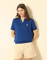U.S. Polo Assn. Women Blousan Boxy Fit Polo Shirt