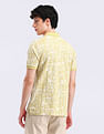 Flying Machine Abstract Print Regular Fit Polo Shirt