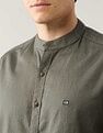 Arrow Sport Slim Fit Dobby Mandarin Shirt