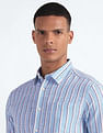 Flying Machine Tencel Hemp Cotton Stripe Shirt