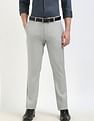 Tommy Hilfiger Regular-Fit Self-Design Mid-Rise Trouser