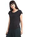 U.S. Polo Assn. Women Boat Neck Metallic Knit Top