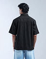 Flying Machine Vertical Striped Oversized Fit Digitopia Shirt