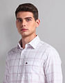 AD by Arvind Plaid Check Cotton Shirt